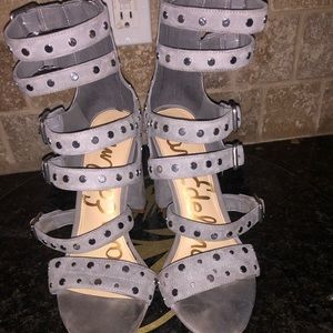 Sam Edelman Gray York Studded Sandals
